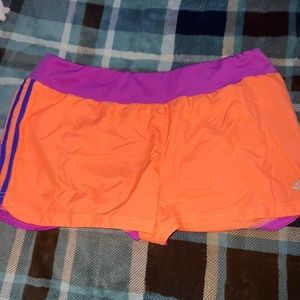 Adidas 3 stripe running shorts